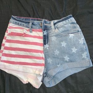 American Flag High Rise Shorts